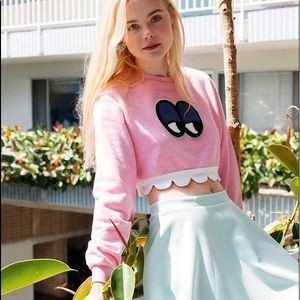 Lazy Oaf Eyes Cropped Sweatshirt